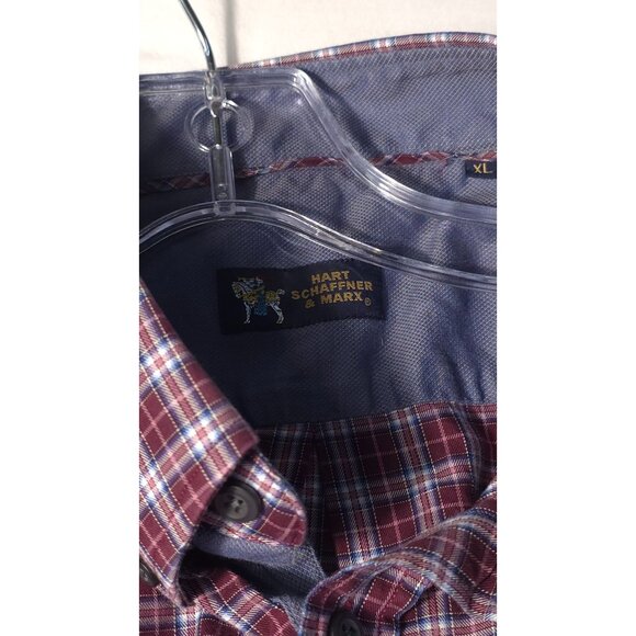 Hart Schaffner & Marx Men's XL Plaid Button-Up Shirt - Picture 3 of 6